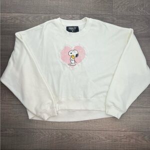 White Snoopy Valentines Sweater